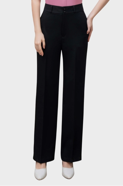 Quần ống suông nữ 25QAW-274 chất liệu vỏ hàu cạp cao 5 phân 2 cúc bản cạp trên rốn Thái Hòa