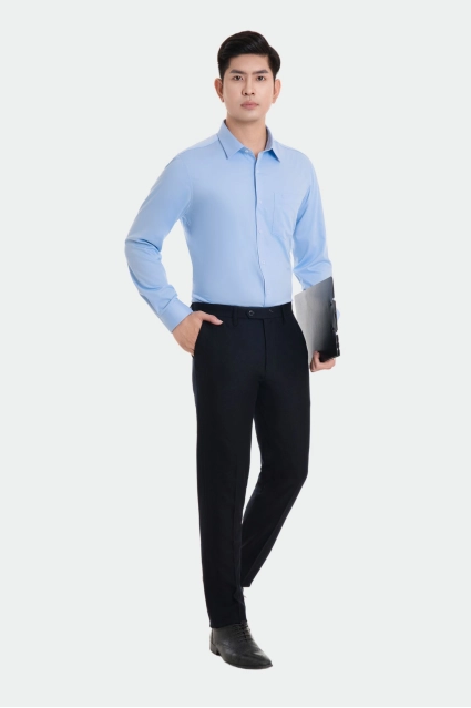 Áo sơ mi nam dài tay công sở vải sợi tre Thái Hòa 23ASM-993