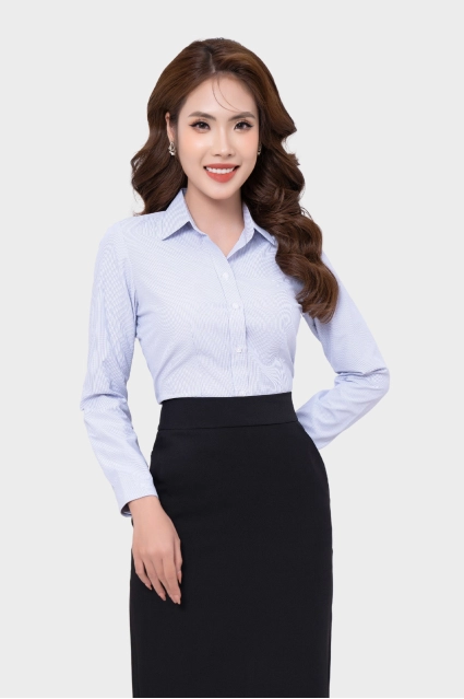 Áo sơ mi nữ công sở dài tay Thái Hòa sợi tre cao cấp nhiều màu form đẹp ASW0101-R07