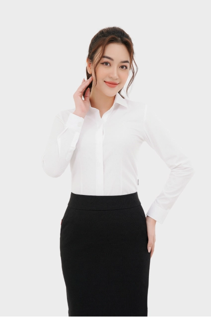 Áo sơ mi nữ công sở dài tay Thái Hòa sợi tre cao cấp nhiều màu form đẹp ASW0101-R07