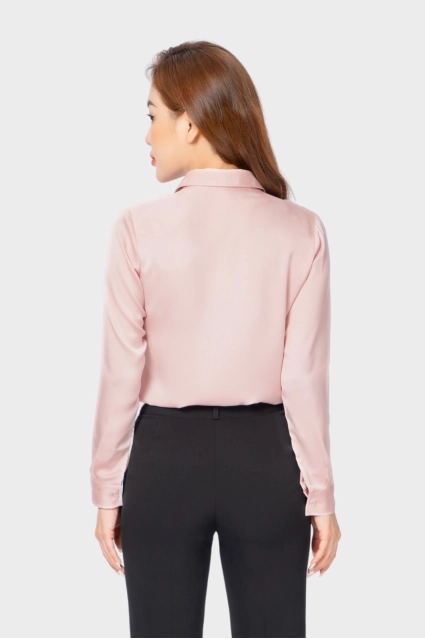 Áo sơ mi lụa nữ công sở cao cấp Thái Hòa ASW0101-R09