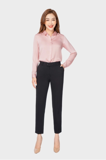 Áo sơ mi lụa nữ công sở cao cấp Thái Hòa ASW0101-R09