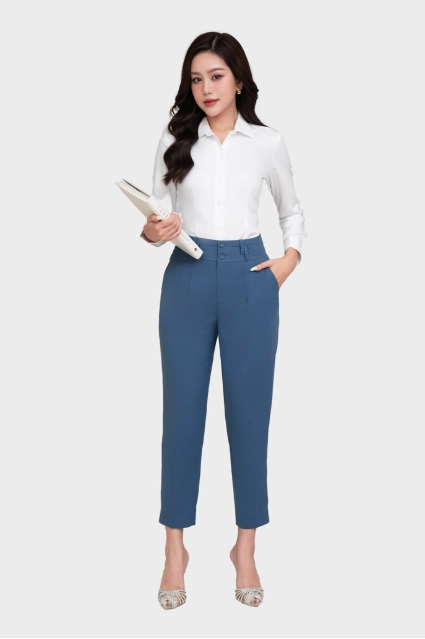 Áo sơ mi nữ công sở dài tay Thái Hòa form đẹp vải sợi tre cao cấp nhiều màu ASW0101-R11