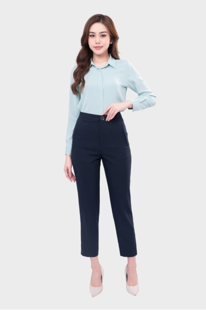 Áo sơ mi nữ công sở dài tay Thái Hòa sợi sen kháng tia UV nhiều màu ASW0101-R17