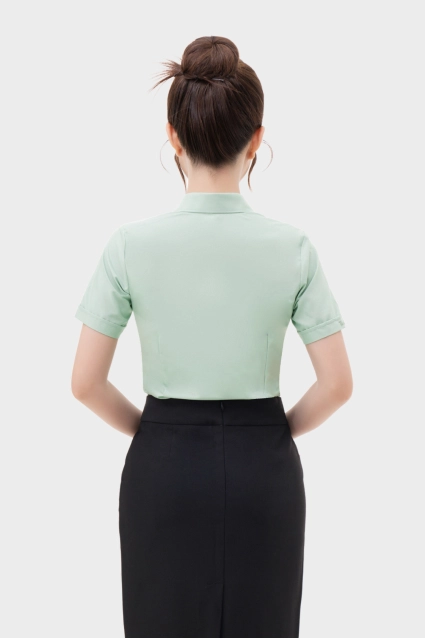 Áo sơ mi ngắn tay nữ Cotton cao cấp Thái Hòa 24ASW-240