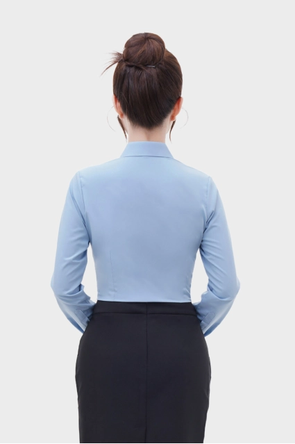 Áo sơ mi dài tay nữ AB Siro sọc ngang chìm cao cấp Thái Hòa 24ASW-247