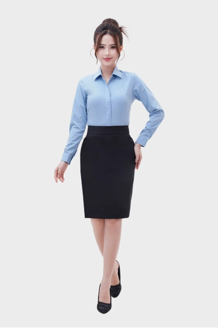 Áo sơ mi dài tay nữ AB Siro sọc ngang chìm cao cấp Thái Hòa 24ASW-247