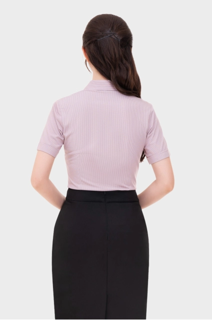 Áo sơ mi nữ ngắn tay sợi Than tre co giãn 4 chiều cao cấp Thái Hòa 24ASW-252