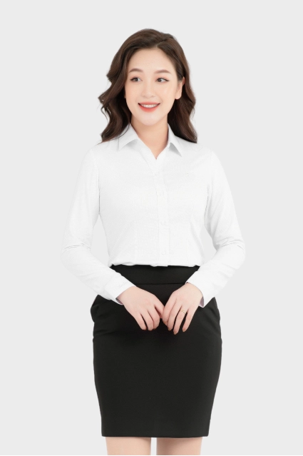 Áo sơ mi nữ công sở dài tay Thái Hòa kẻ tăm nhiều màu cao cấp ASW0101-R05