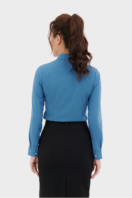 Áo sơ mi nữ dài tay nhiều màu vải kẻ chìm sợi tre cao cấp Thái Hòa ASW0101-R12