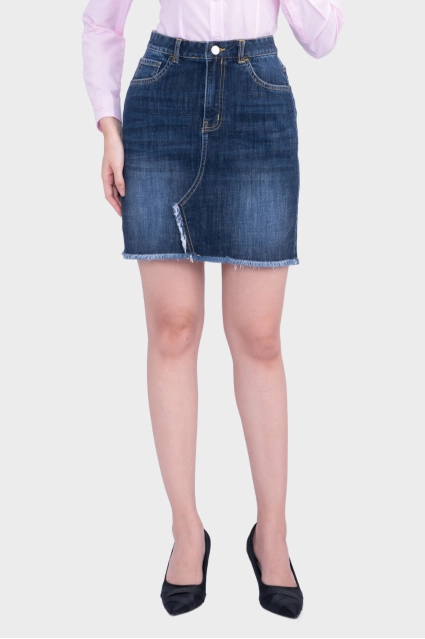 Chân Váy Jean Công Sở Dáng Ngắn 23CJW-101