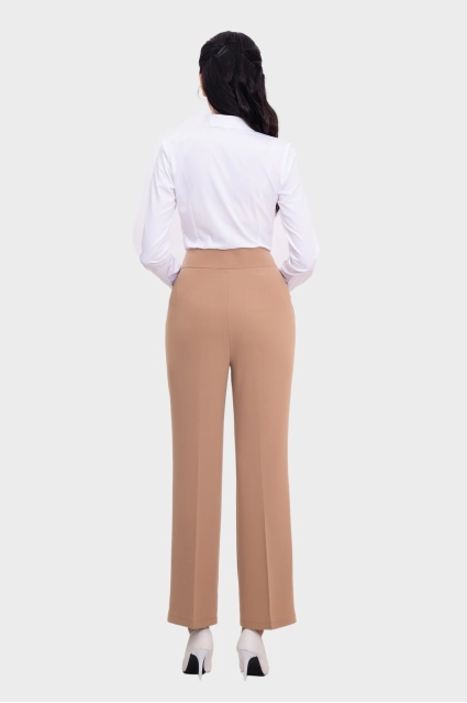 Quần Tây Nữ Dáng Đứng Ống Suông Chất Liệu Cà Phê Thái Hòa 23QAW-227