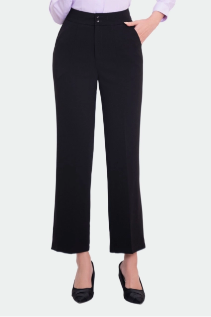 Quần Tây Nữ Dáng Đứng Ống Suông Chất Liệu Cà Phê Thái Hòa 23QAW-227